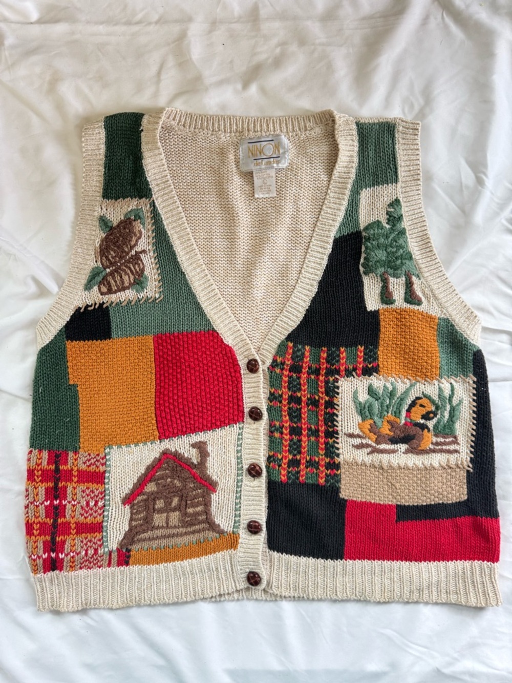 Vintage 90s Patchwork Vest